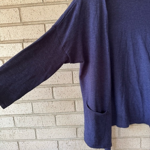 Patagonia Cardigan Sweater Womens Medium Purple Blue Open Front Long Sleeve - Picture 3 of 6